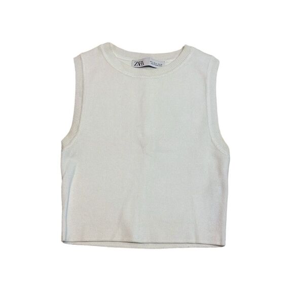 Zara White High Neck Tank - Picture 1 of 4